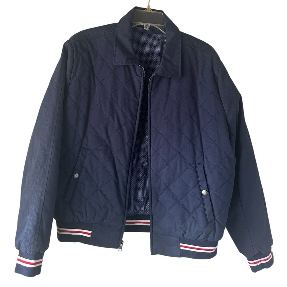 Jos. A. Bank Tailored Fit Men’s Patterned Lining Diamond Quilted Bomber Jacket
